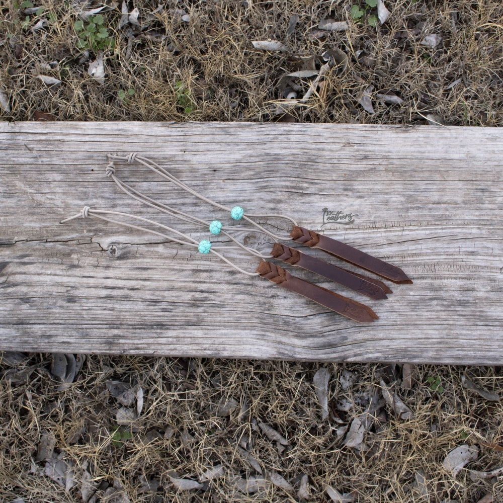 Tan Turquoise Rope Bungee Strap