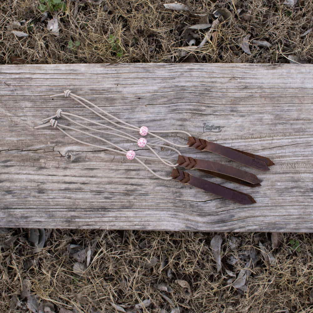 Tan Pink Cowgirl Rope Bungee Strap
