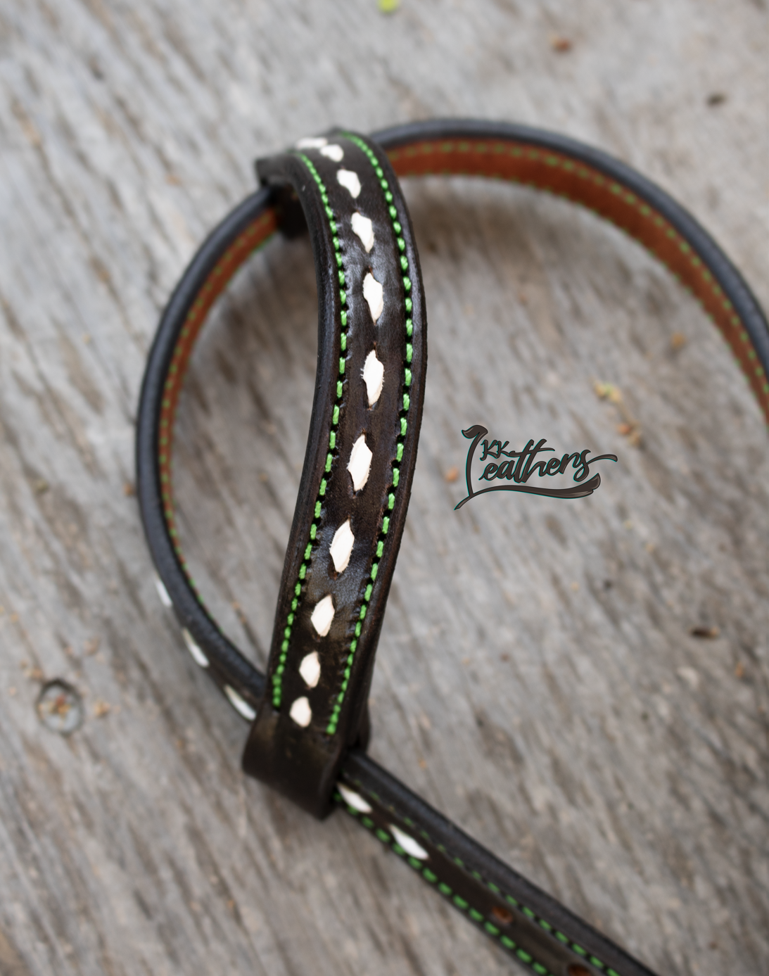 Holiday Special! Green and Gold Single Ear Headstall