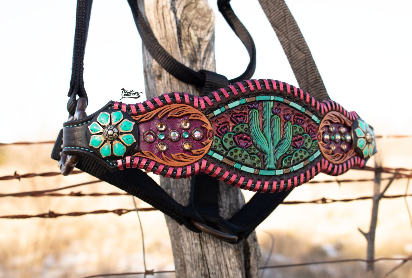 Prickly Pear Cactus Bronc Halter