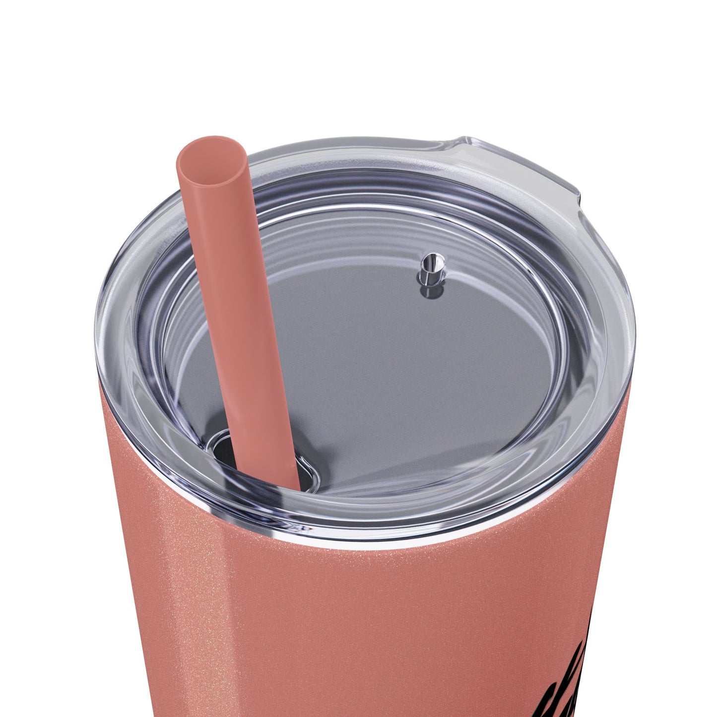 KK Leathers Glitter Skinny 20oz  Tumbler with Straw