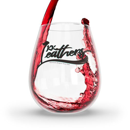 KK Leathers Stemless 11.75oz Wine Glass