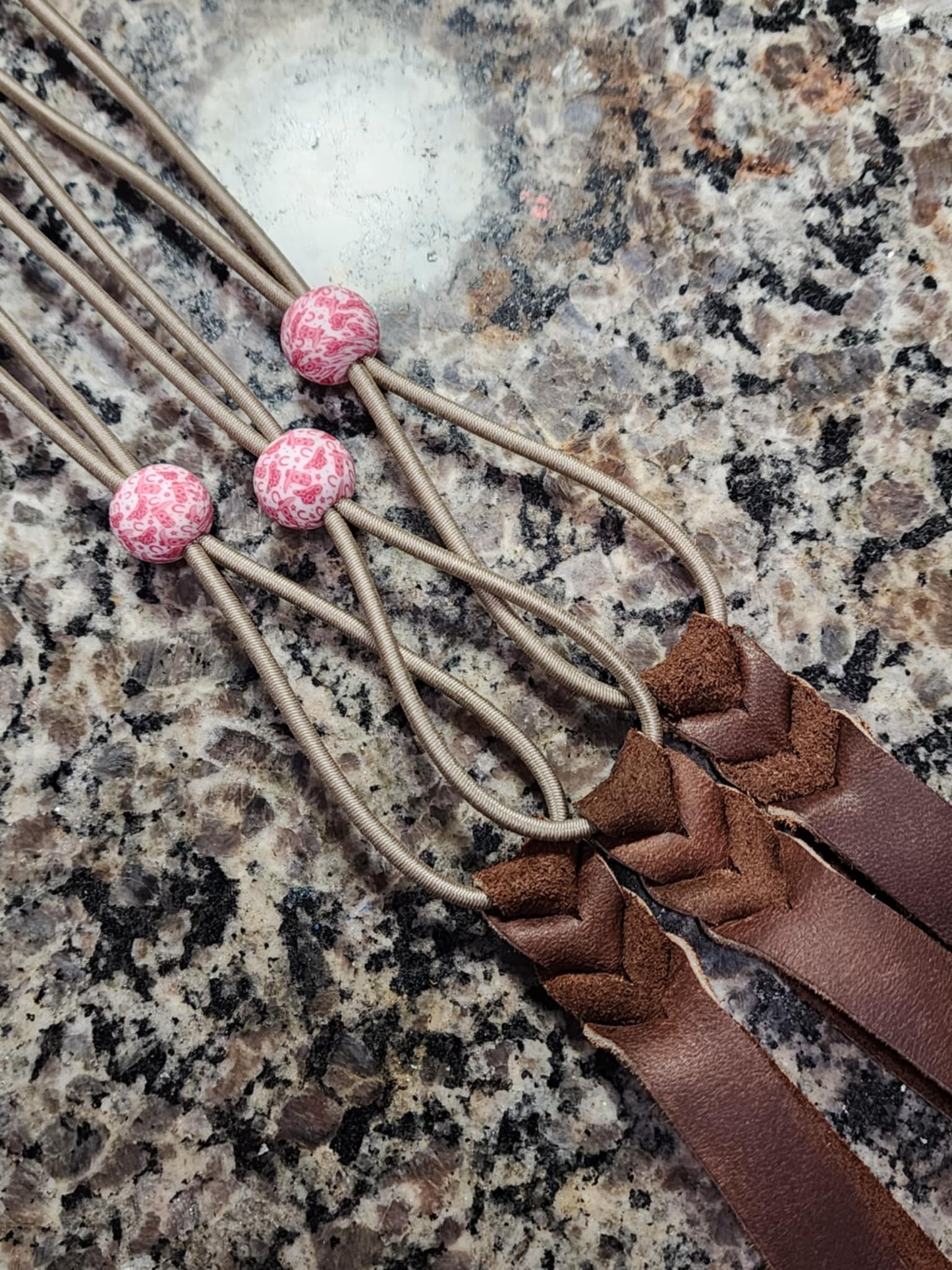 Pre-Orde Tan Pink Cowgirl Rope Bungee Strap