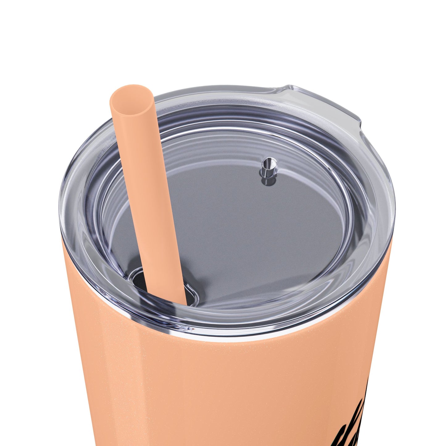 KK Leathers Glitter Skinny 20oz  Tumbler with Straw