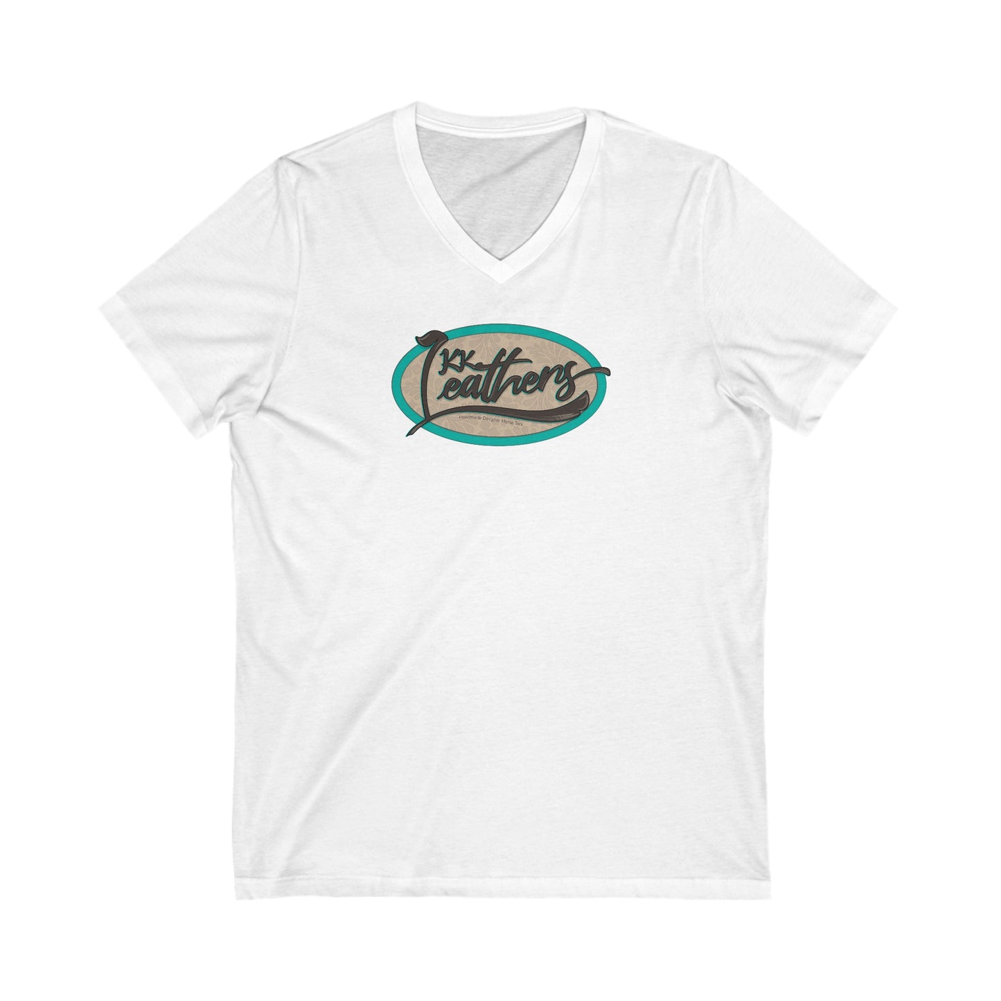 KK Leathers Custom Brand Logo V Neck T Shirt