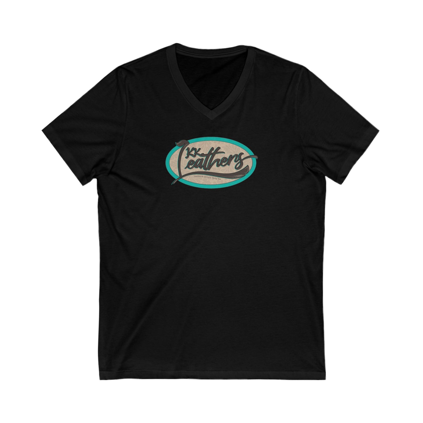 KK Leathers Custom Brand Logo V Neck T Shirt