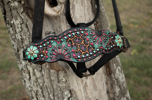 Duo Sunflower Crystal Bronc Halter