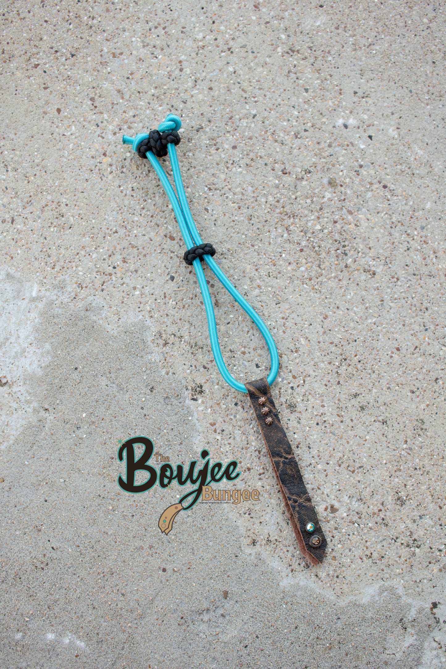 Turquoise Chocolate Elephant Boujee Bungee Bridle and Rope Strap