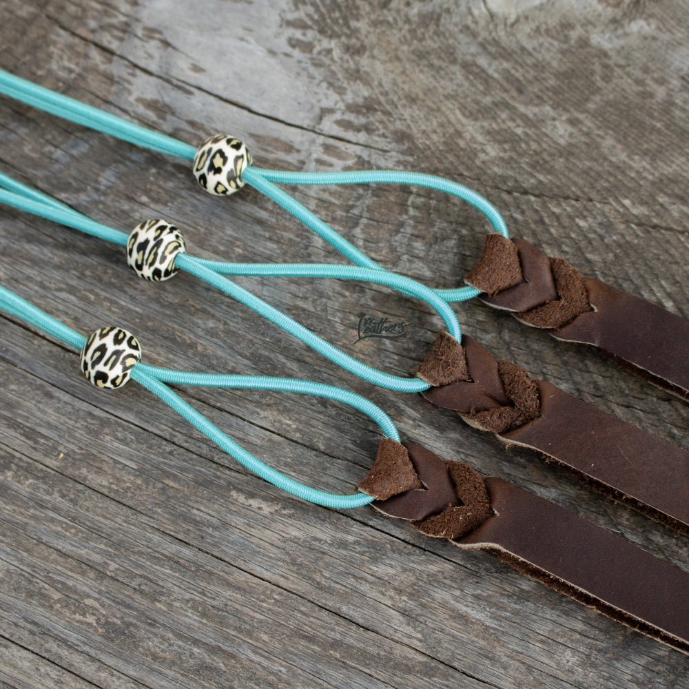 Mint Turquoise Leopard Rope Bungee Strap