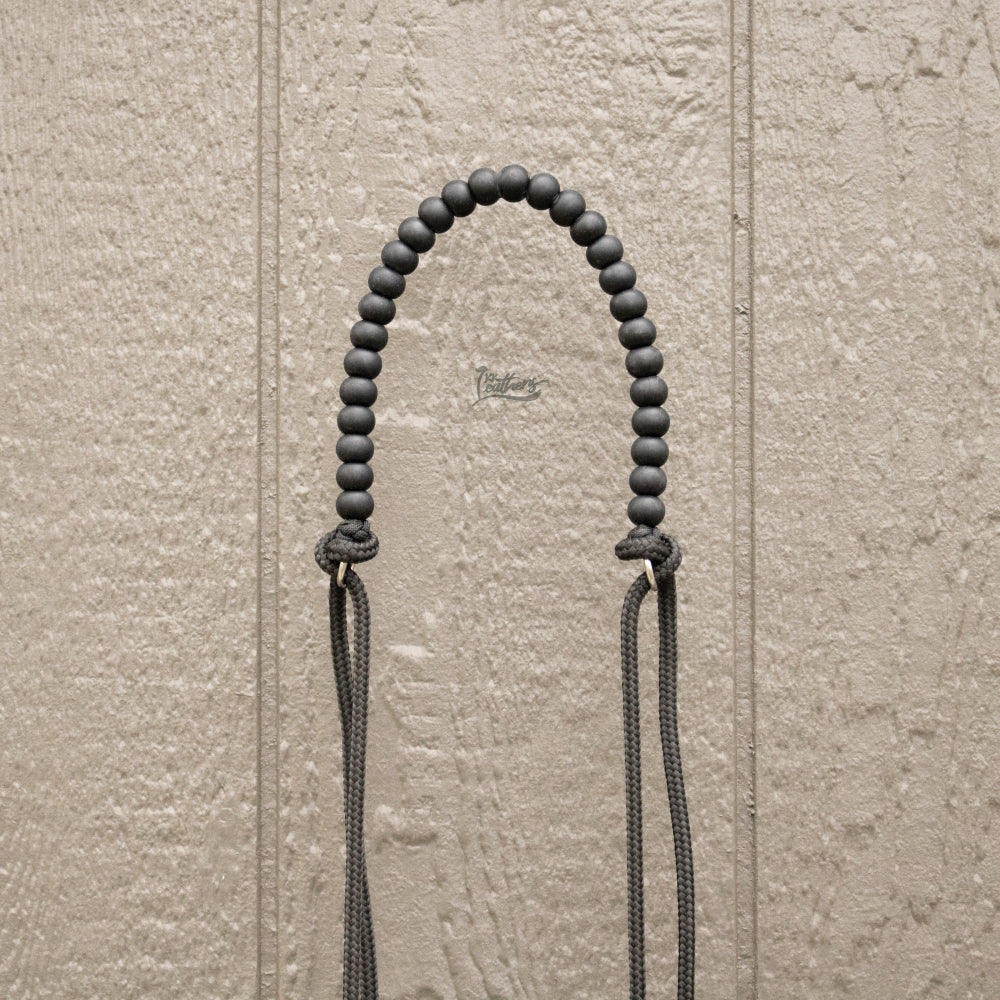 Black Silicone Beaded Draw Bit Headstall