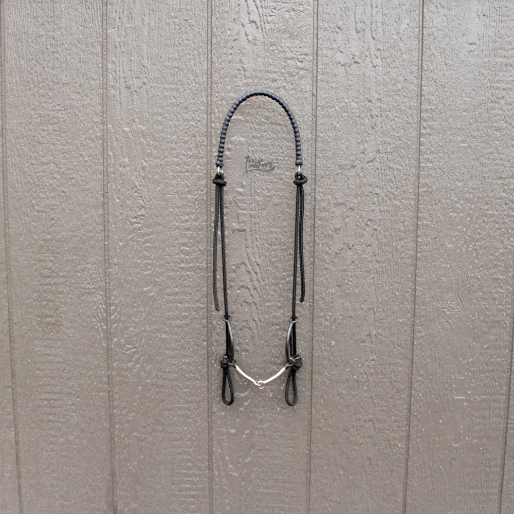 Black Weighted Draw Bit Headstall