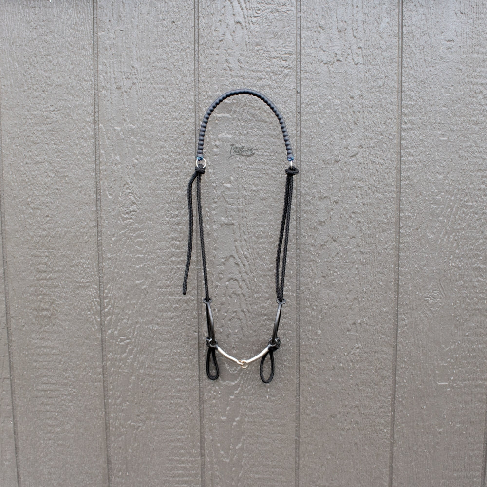 Black Mermaid Beaded Draw Bit Headstall