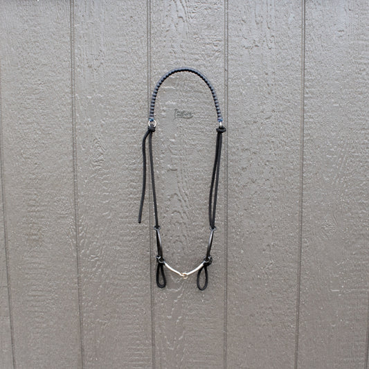 Black Mermaid Beaded Draw Bit Headstall