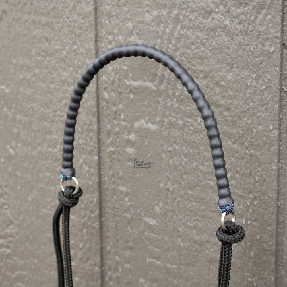Black Mermaid Beaded Draw Bit Headstall