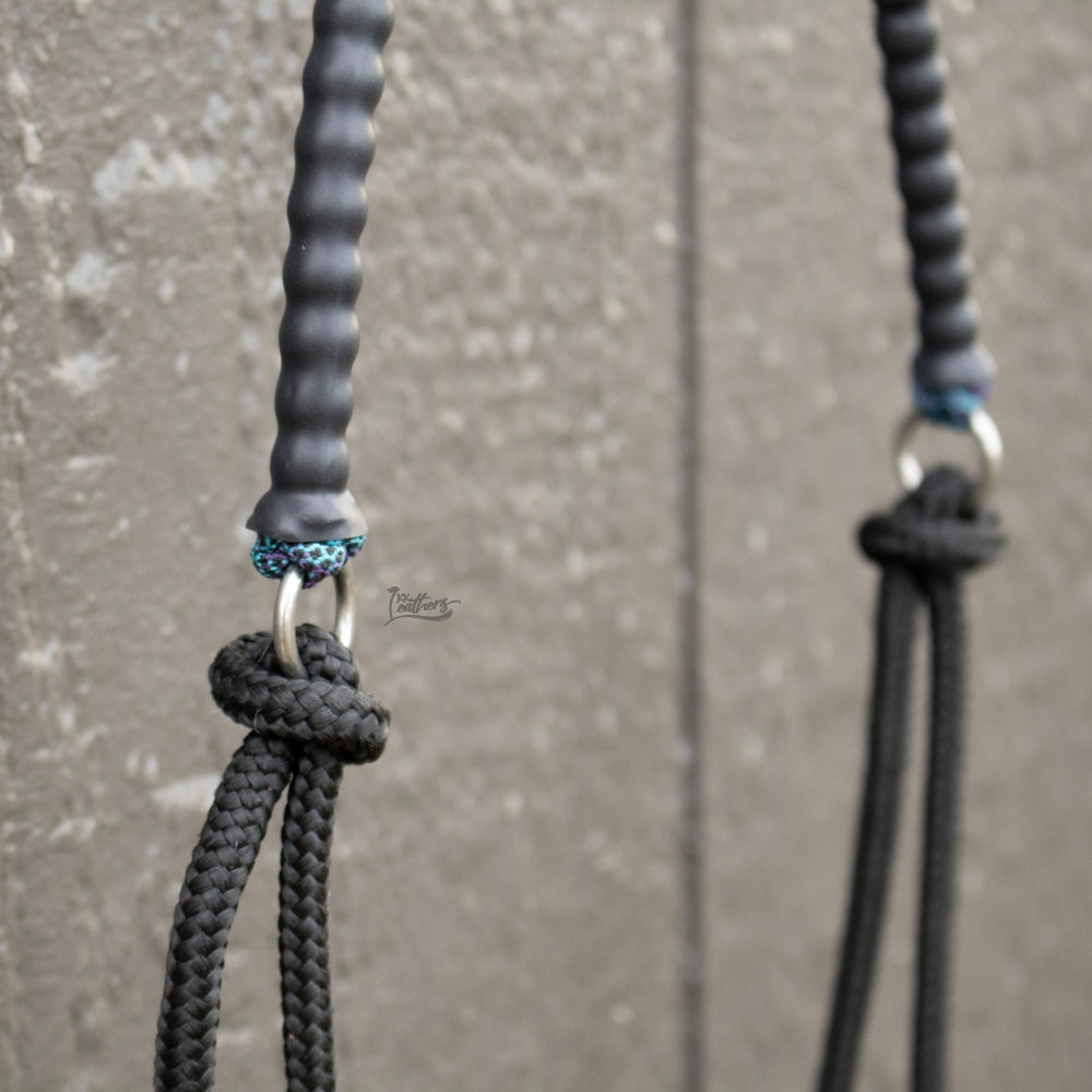 Black Mermaid Beaded Draw Bit Headstall