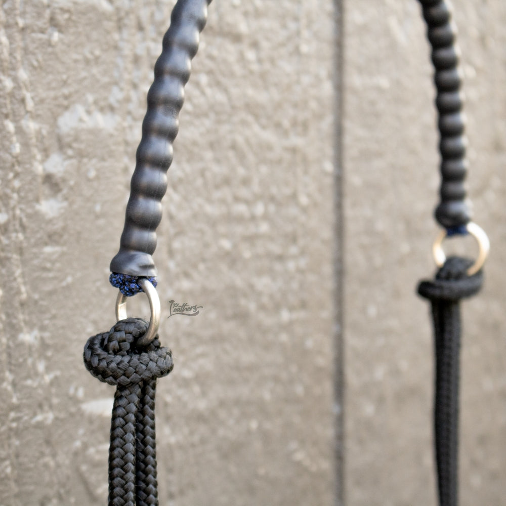 Royal Blue Weighted Draw Bit Headstall