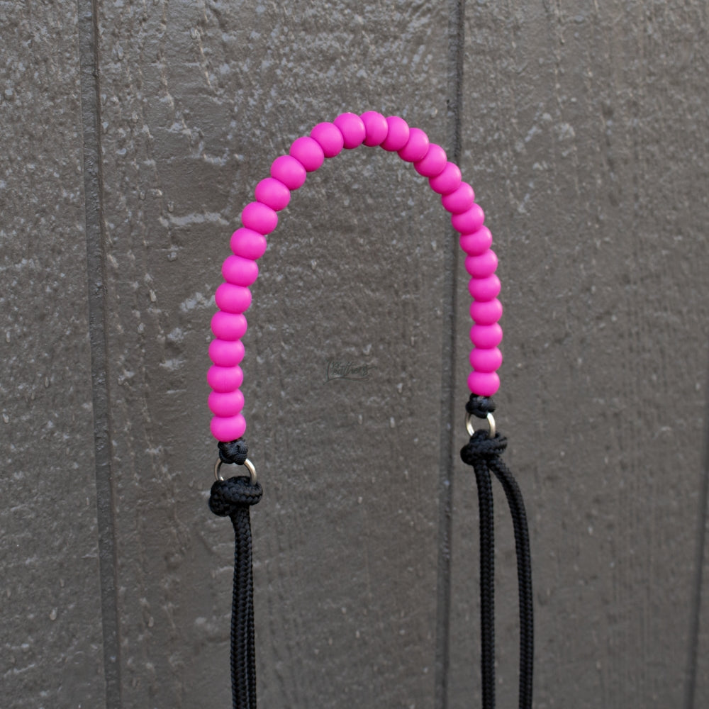Solid Colors Silicone Beaded Draw Bit Headstall
