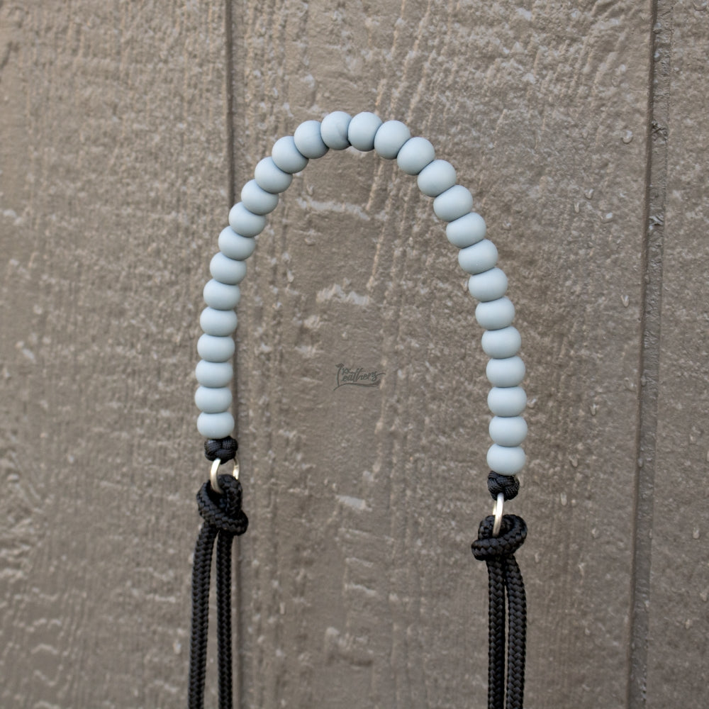 Light Grey Silicone Beaded Draw Bit Headstall