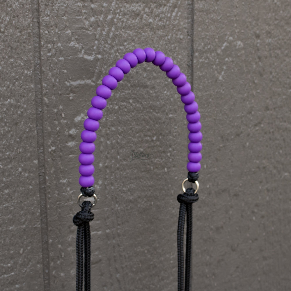 Solid Colors Silicone Beaded Draw Bit Headstall