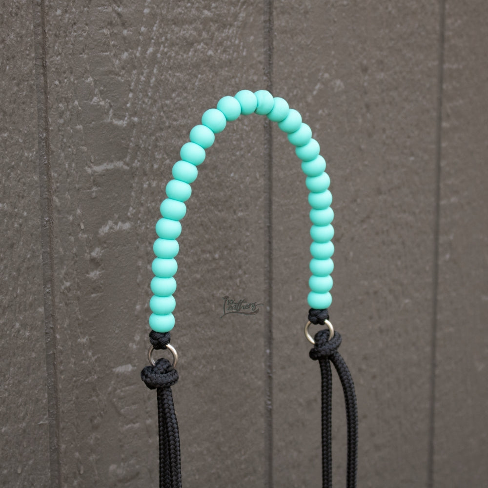 Solid Colors Silicone Beaded Draw Bit Headstall