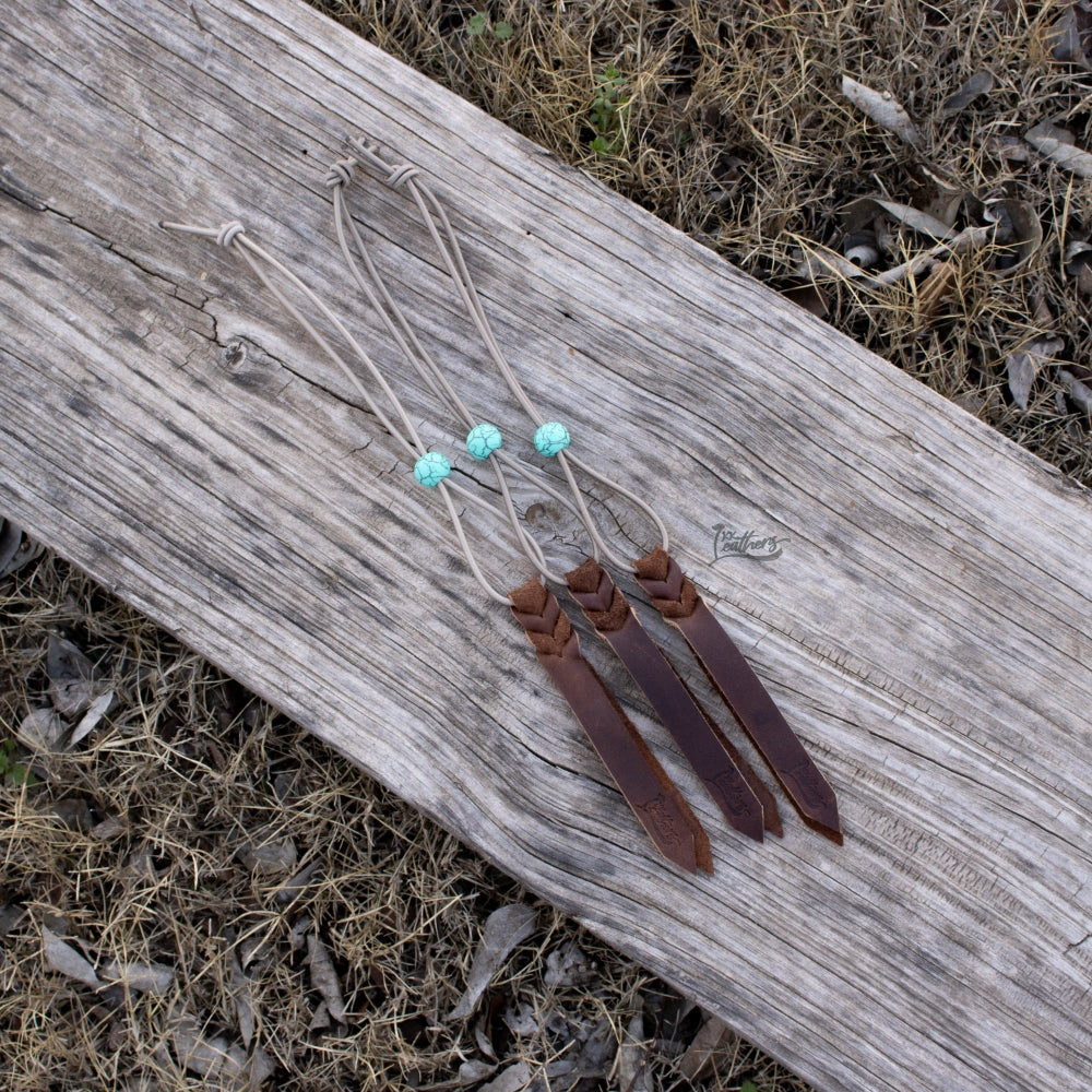 Tan Turquoise Rope Bungee Strap