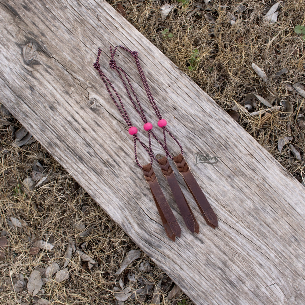 Black and Pink Pin Stripe Rope Bungee Strap