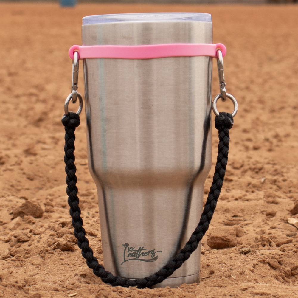 Black Braided Paracord Tumbler Strap
