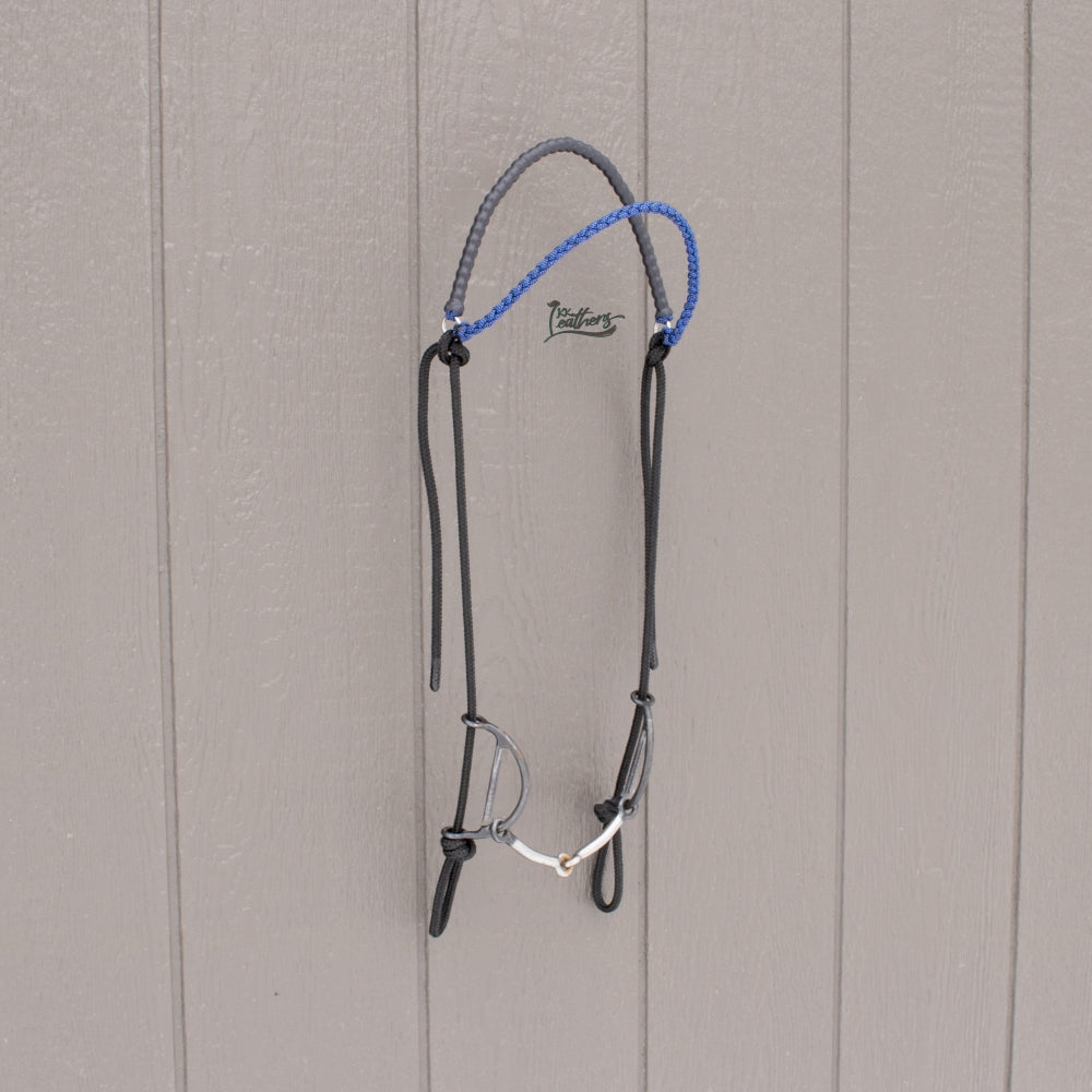 Royal Blue Weighted Draw Bit Browband Headstall