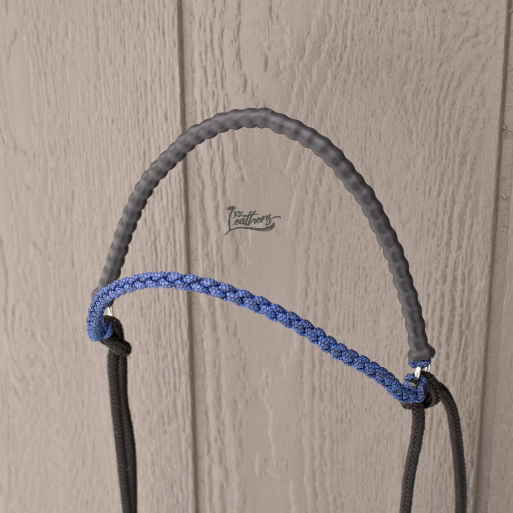 Royal Blue Weighted Draw Bit Browband Headstall