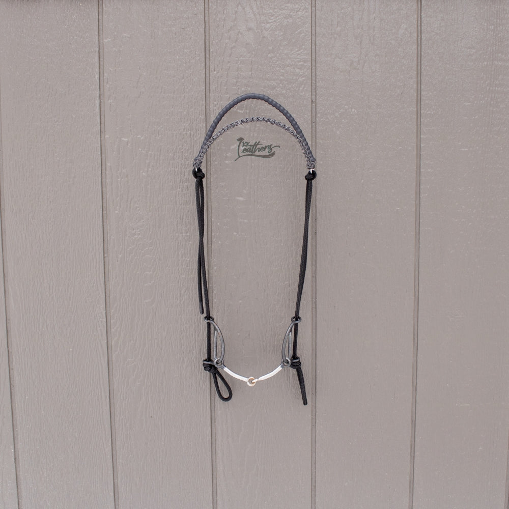 Charcoal Weighted Draw Bit Browband Headstall