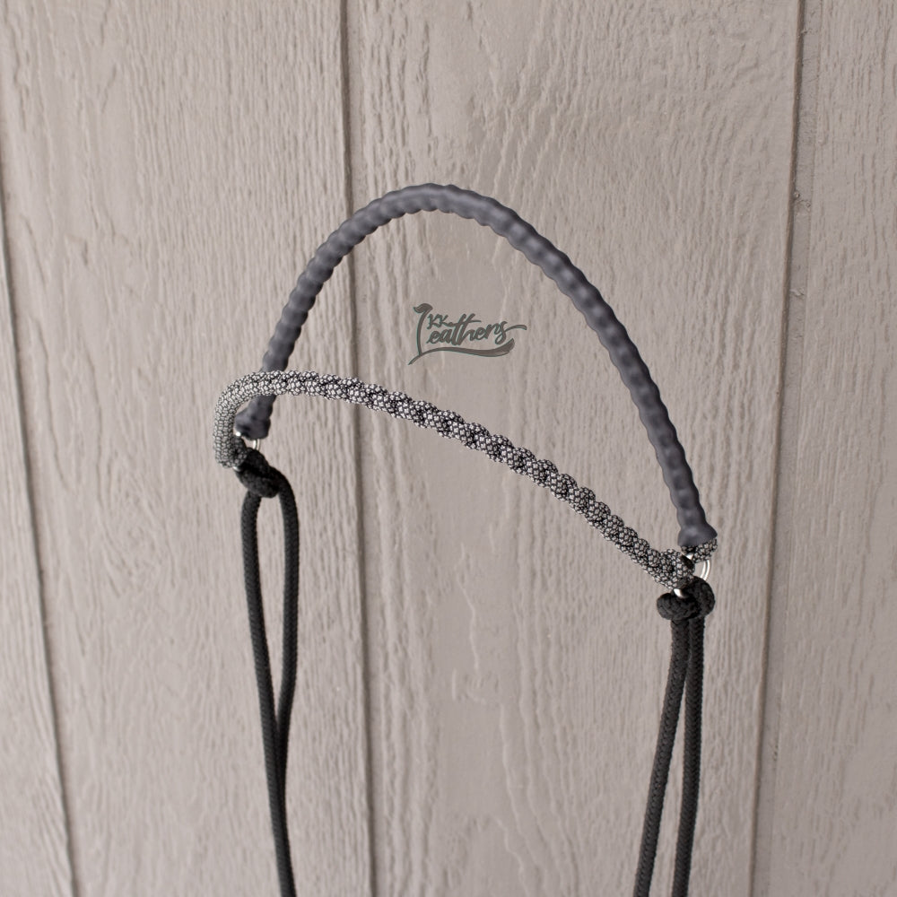 Charcoal Weighted Draw Bit Browband Headstall