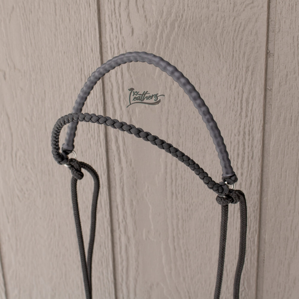 Black Weighted Draw Bit Browband Headstall