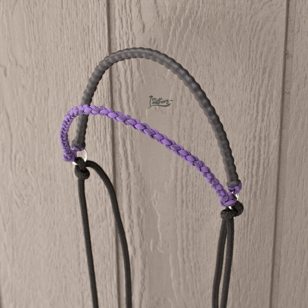 Purple Weighted Draw Bit Browband Headstall