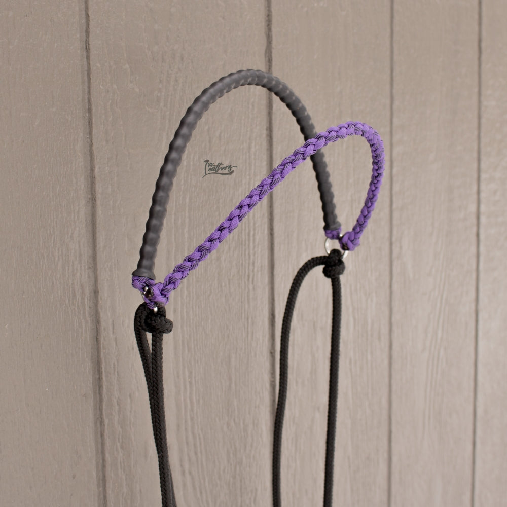 Purple Weighted Draw Bit Browband Headstall