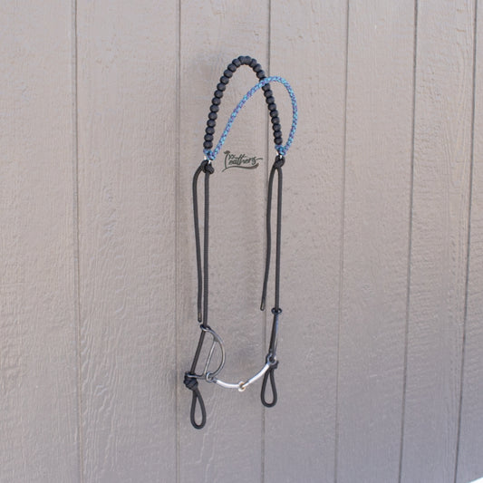 Silicone Beaded Mermaid Paracord Browband Draw Bit Headstall