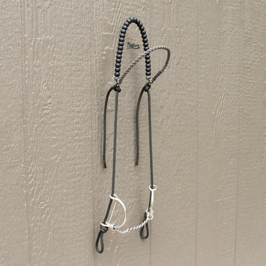 Charcoal Brow Balancer Silicone Beaded Draw Bit Headstall