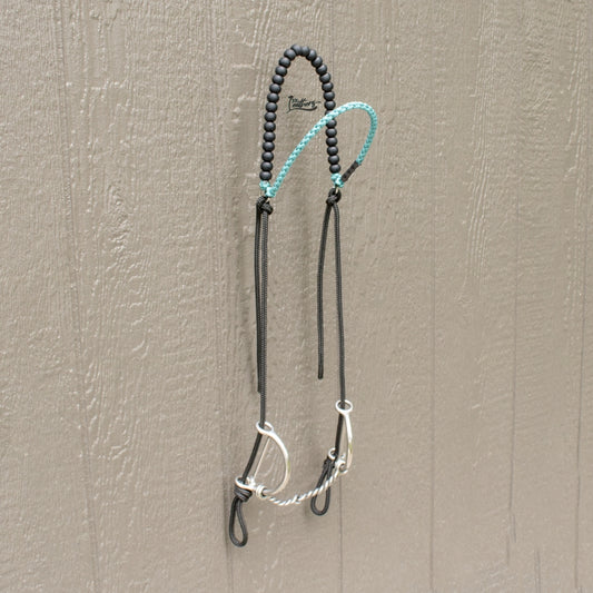 Turquoise Diamond Brow Balancer Silicone Beaded Draw Bit Headstall