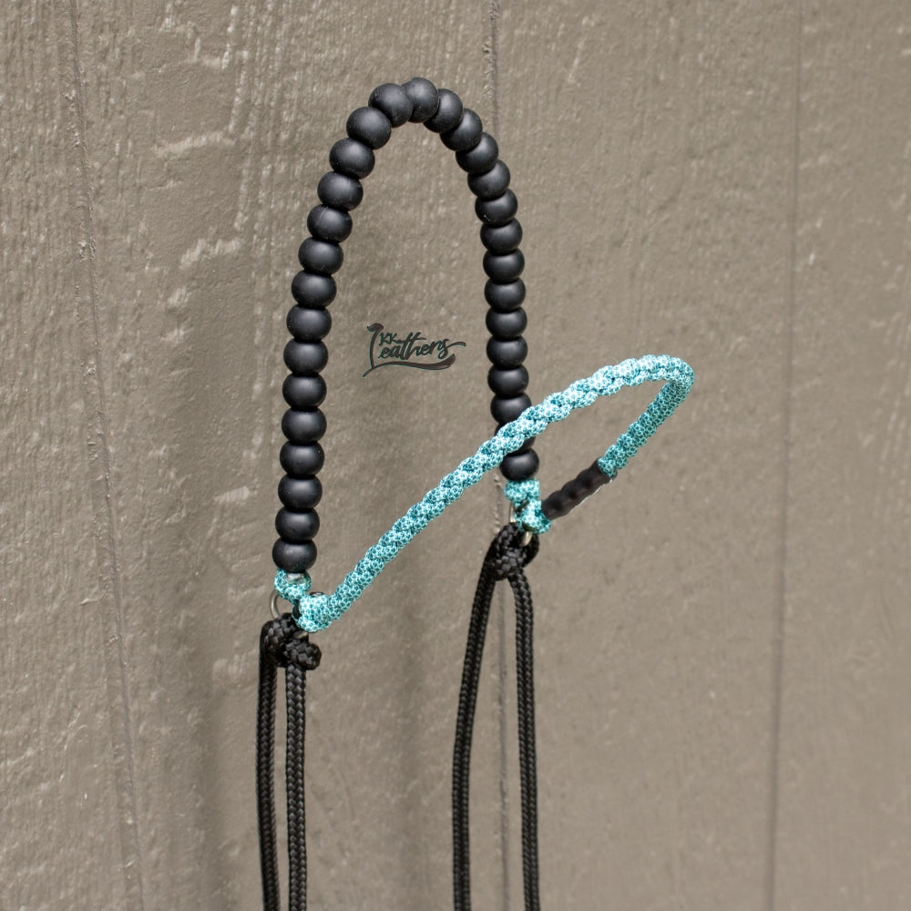 Turquoise Diamond Brow Balancer Silicone Beaded Draw Bit Headstall
