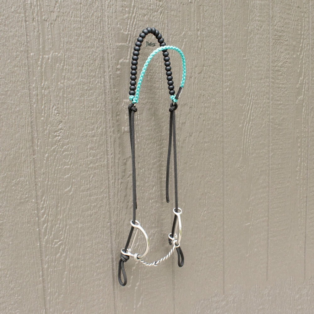 Seafoam Brow Balancer Silicone Beaded Draw Bit Headstall