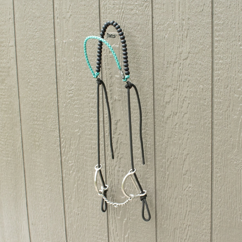 Seafoam Brow Balancer Silicone Beaded Draw Bit Headstall