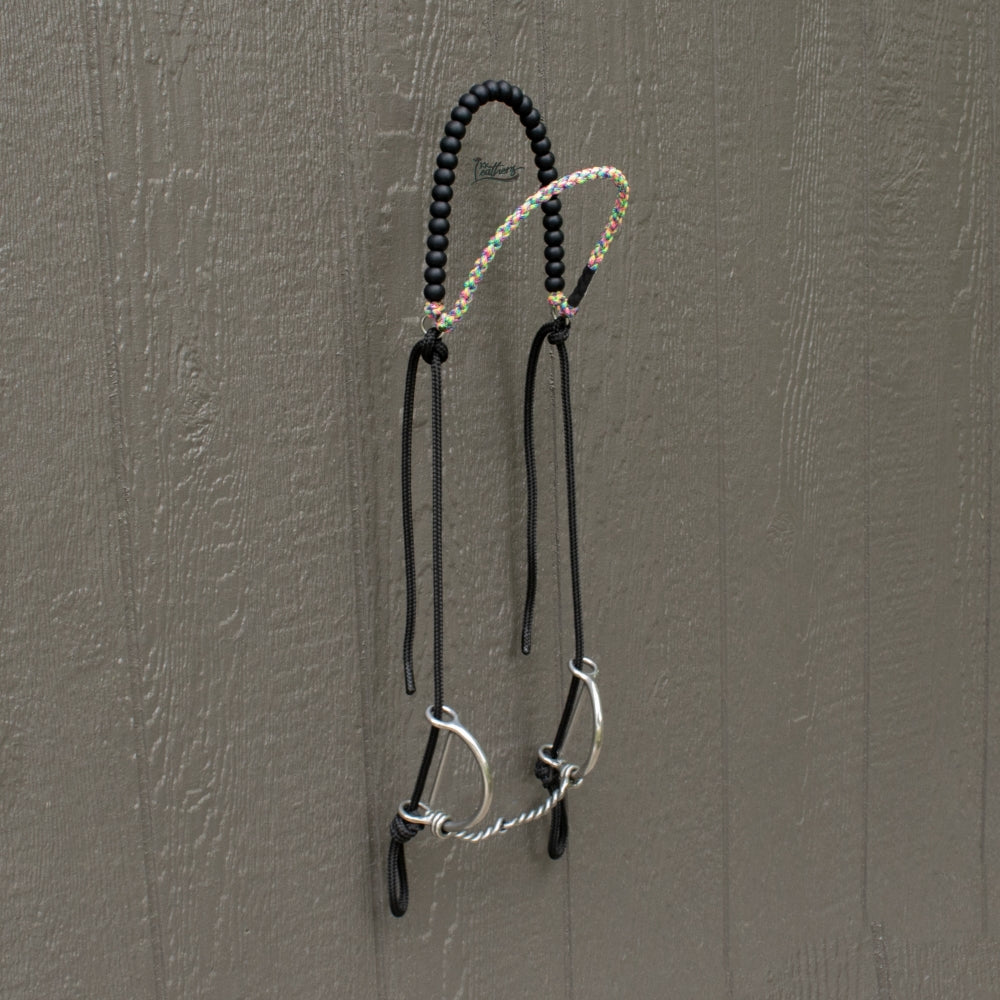 Retro Brow Balancer Silicone Beaded Draw Bit Headstall