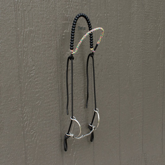 Retro Brow Balancer Silicone Beaded Draw Bit Headstall