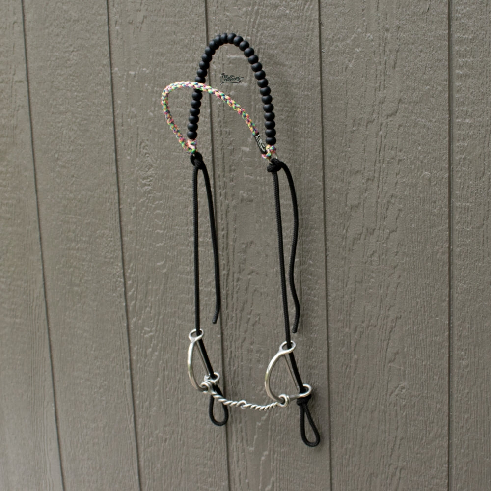 Retro Brow Balancer Silicone Beaded Draw Bit Headstall