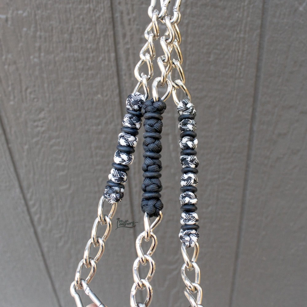 Black n Checkered Knotted Curb Chain