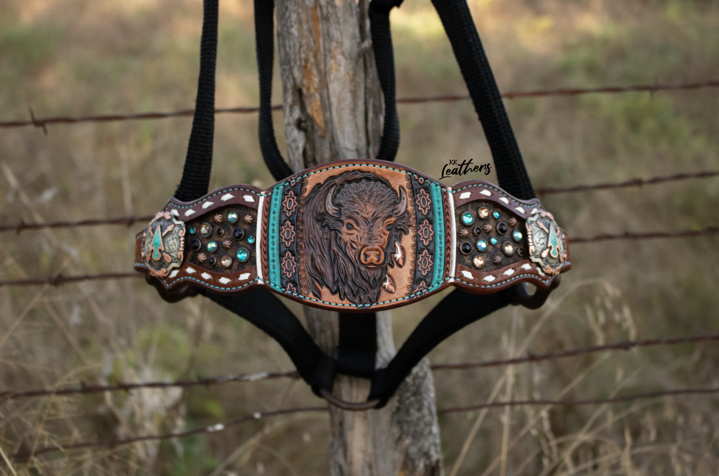 Bison Brave Crystal Bronc Halter