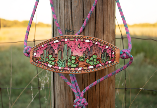 Pink Desert Dweller Rope Bronc Halter