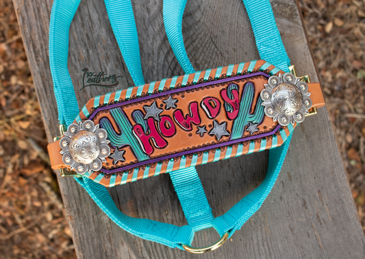 Retro Howdy Cactus Bronc Halter