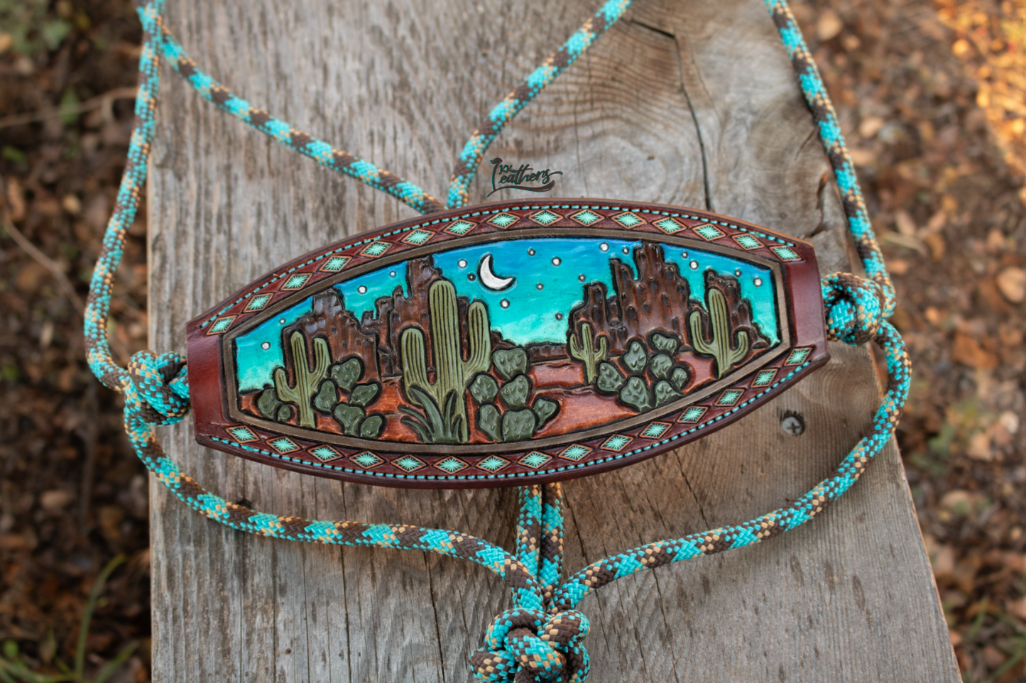 Turquoise Desert Dweller Rope Bronc Halter