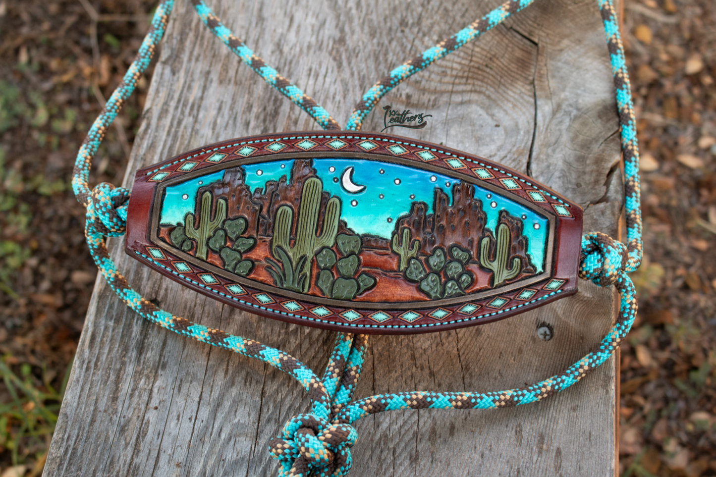 Turquoise Desert Dweller Rope Bronc Halter