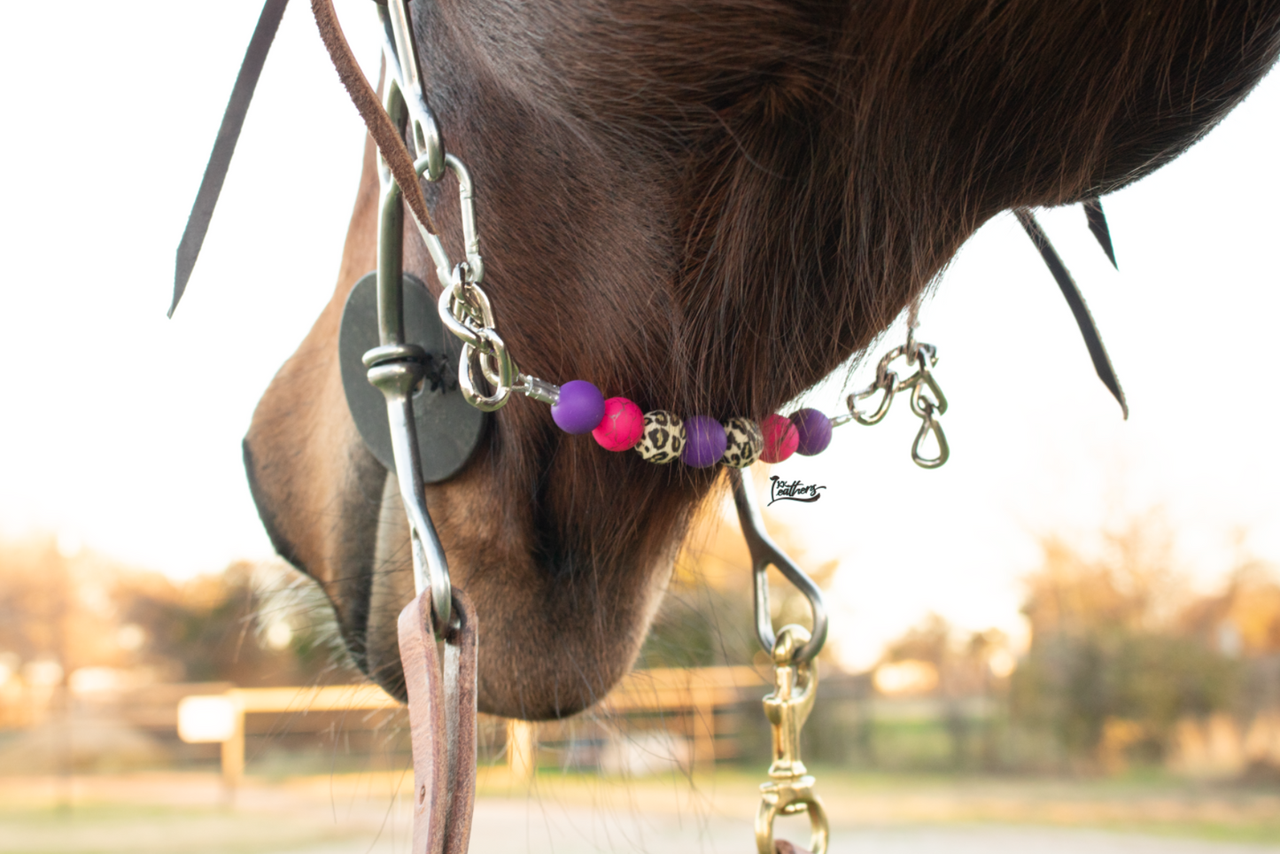 Grape Purple Hot Pink Crackle Leopard Silicone Beaded Chain Curb Strap